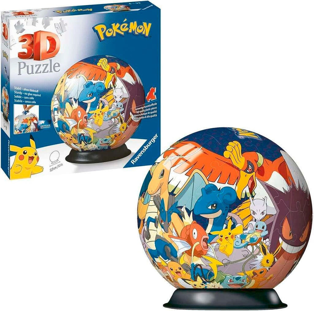 3D-pusleball Pokémon 72 brikker detalj