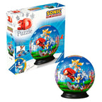 Detalj av plastbiter i 3D-pusleball Sonic the Hedgehog