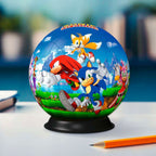 3D-pusleball Sonic the Hedgehog pakket med instruksjoner