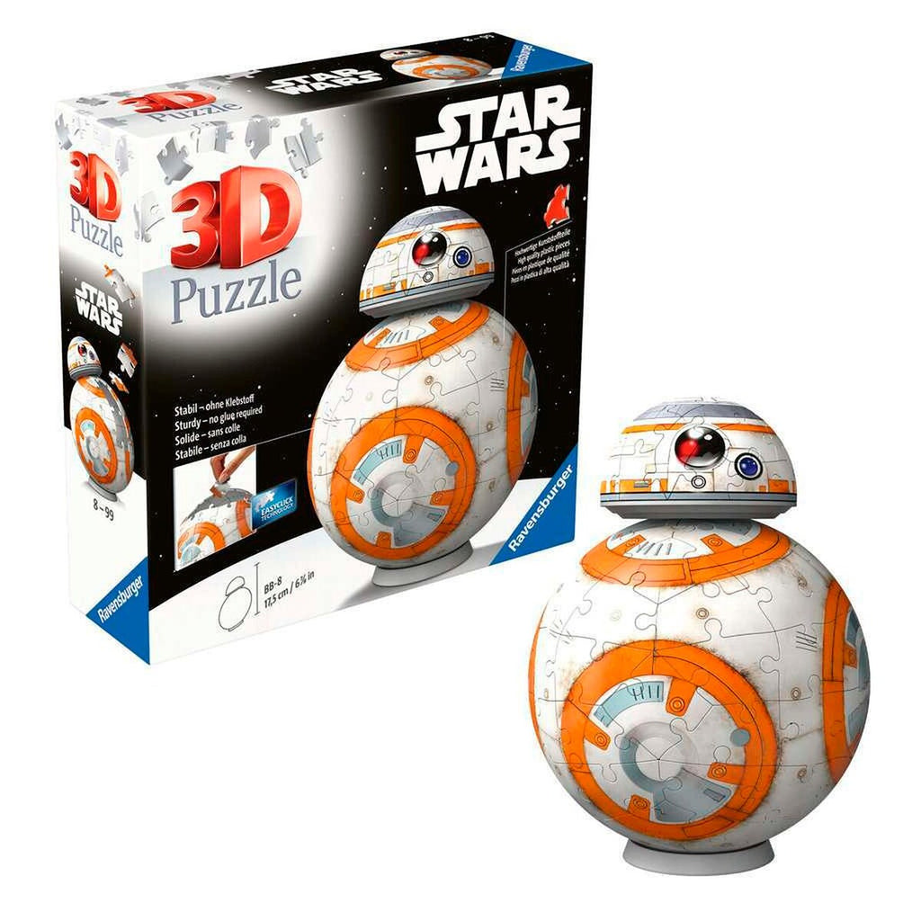 3D-pusleball Star Wars BB-8 detalj av puslebrikker