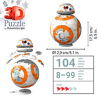3D-pusleball Star Wars BB-8 nærbilde av base