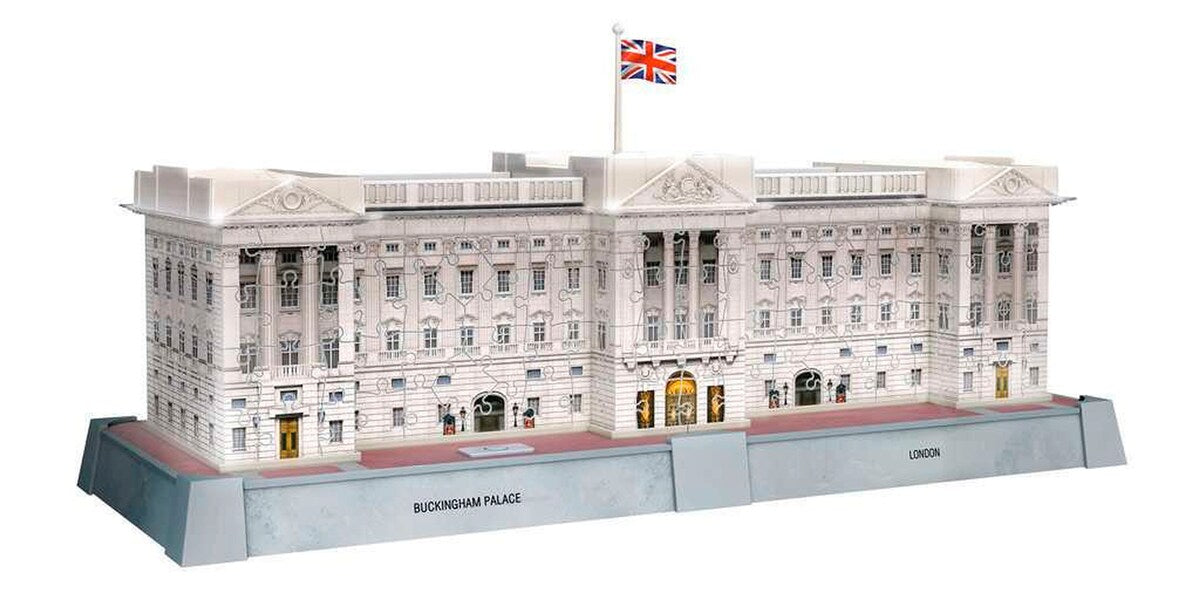 3D-puslespill Buckingham Palace med lys bakside
