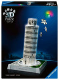 3D-puslespill Det skjeve tårnet i Pisa med lys forfra