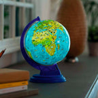 3D-puslespill globus med LED-lys opplyst i mørket