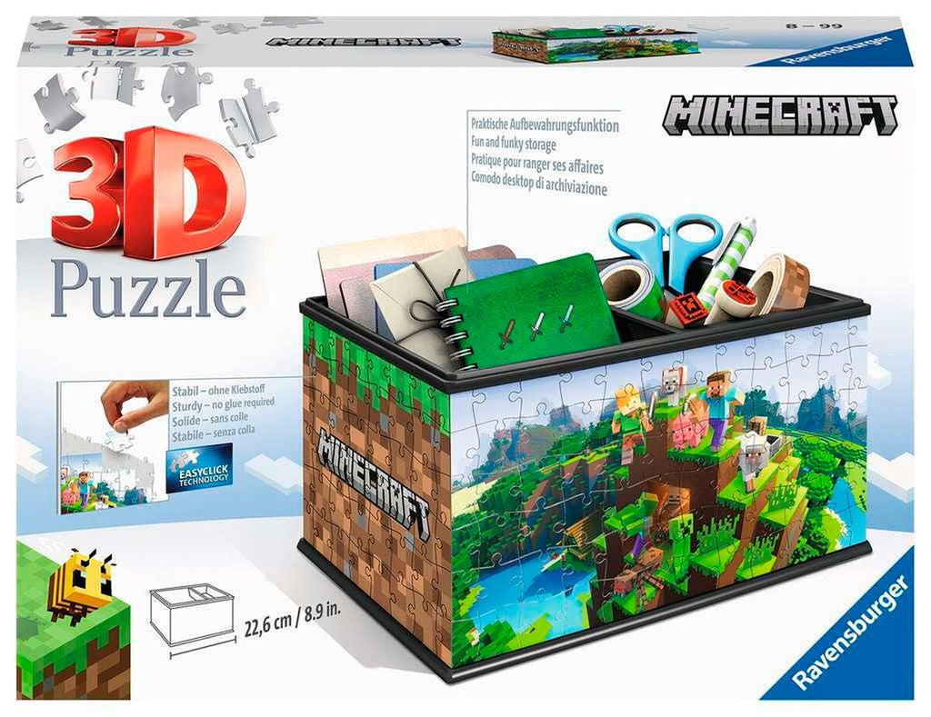 3D-puslespill oppbevaringsboks Minecraft 216 brikker forfra
