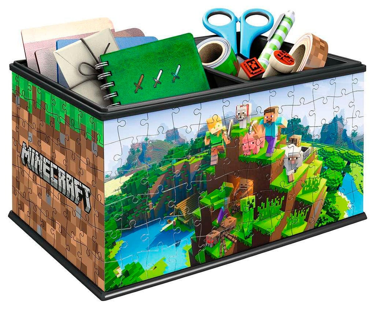 3D-puslespill oppbevaringsboks Minecraft 216 brikker bakside
