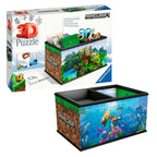 Detalj av 3D-puslespill oppbevaringsboks Minecraft 216 brikker