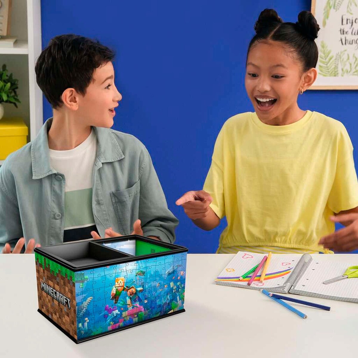 Montert 3D-puslespill oppbevaringsboks Minecraft 216 brikker