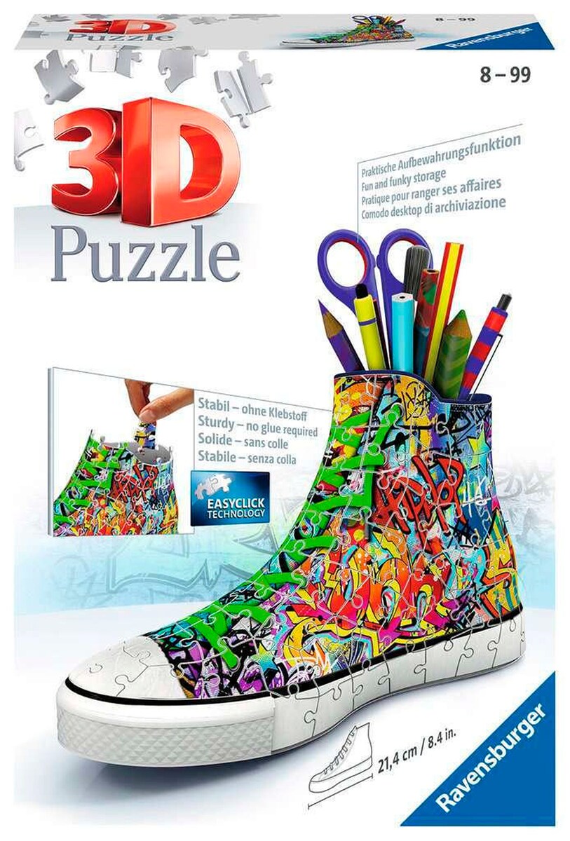 3D-puslespill sneaker graffiti 108 brikker forfra