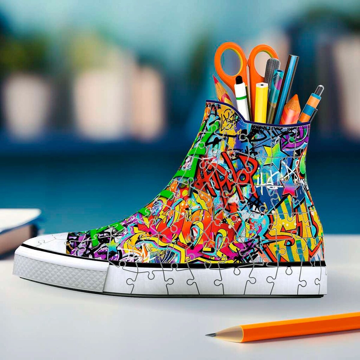 3D-puslespill sneaker graffiti 108 brikker med bruksanvisning