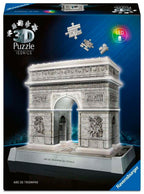 3D-puslespill Triumfbuen Paris med lys forfra