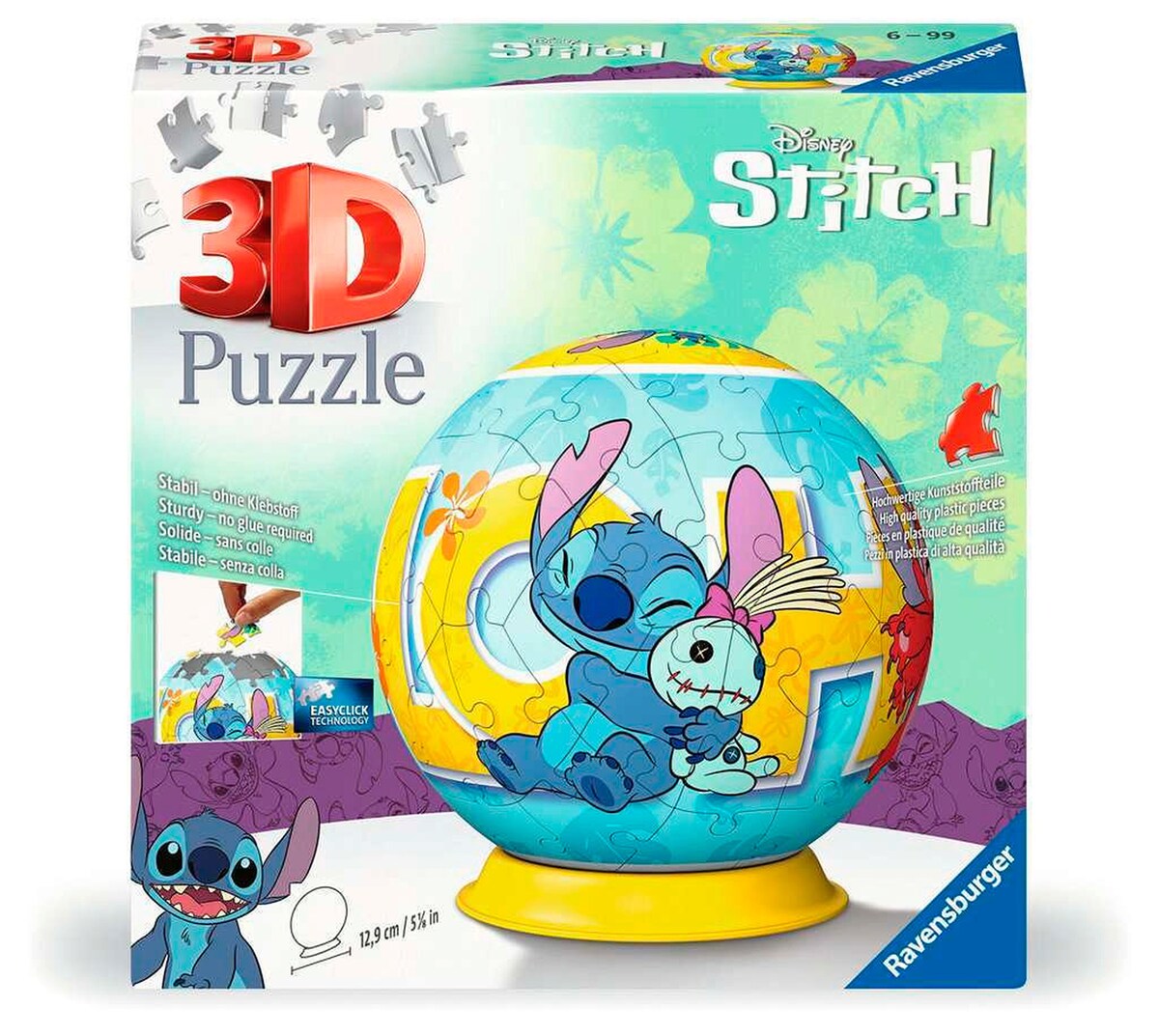 3D-puslespillball Disney Stitch forfra