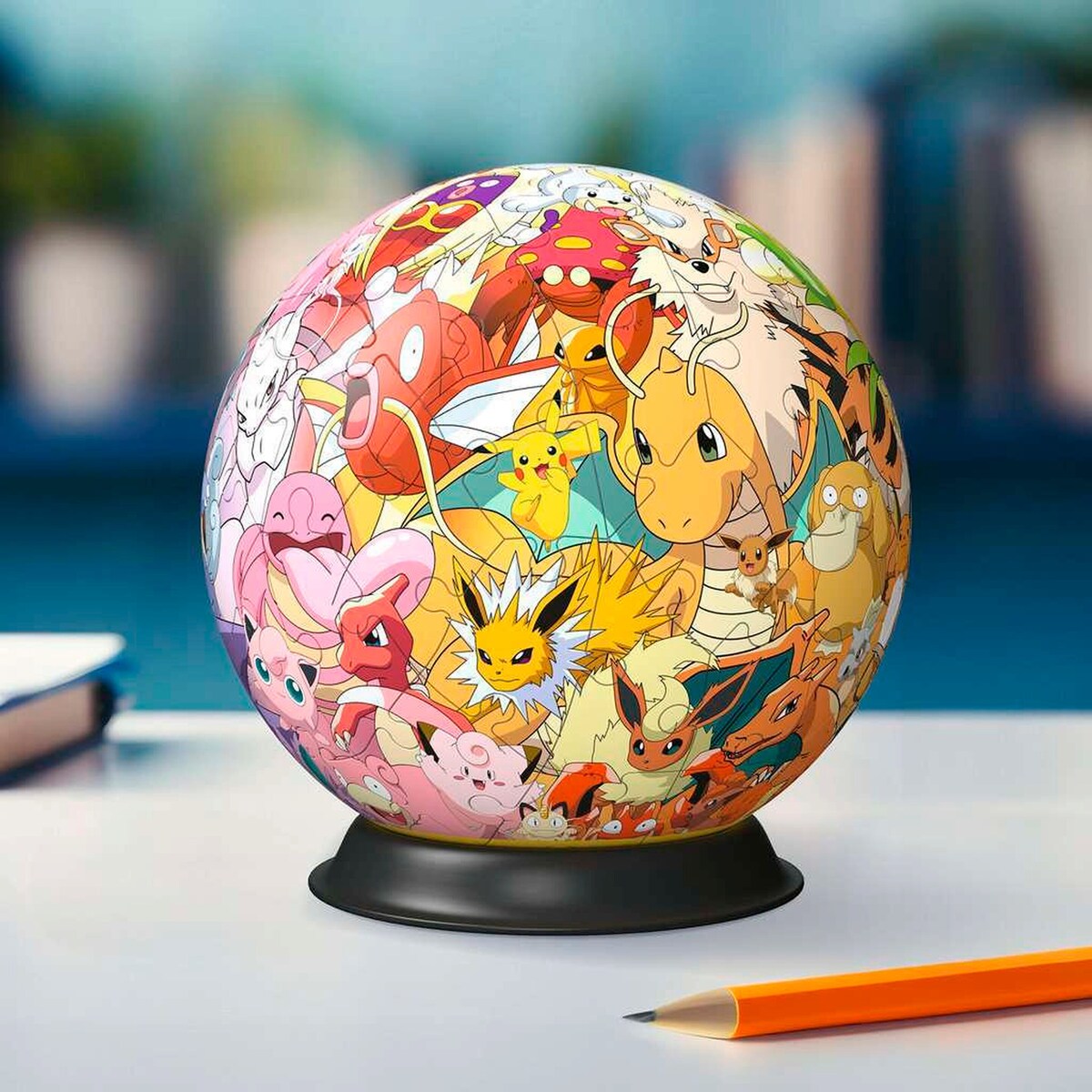 3D-puslespillball Pokémon Kanto Region pakket med instruksjoner