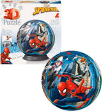 Detalj av 3D-puslespillball Spiderman 72 brikker