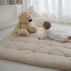 Krableteppe 120x120 cm økologisk bomull med trykk - Emma & Noah