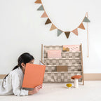 Bokhylle med 4 lommer resirkulert polyester 62x61 cm - 3 sprouts