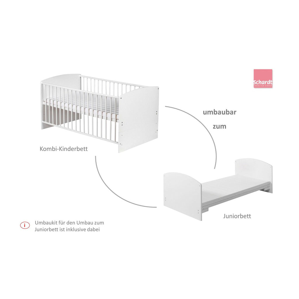 Sprinkelseng med komplett utstyr Classic White 70x140 cm - Schardt