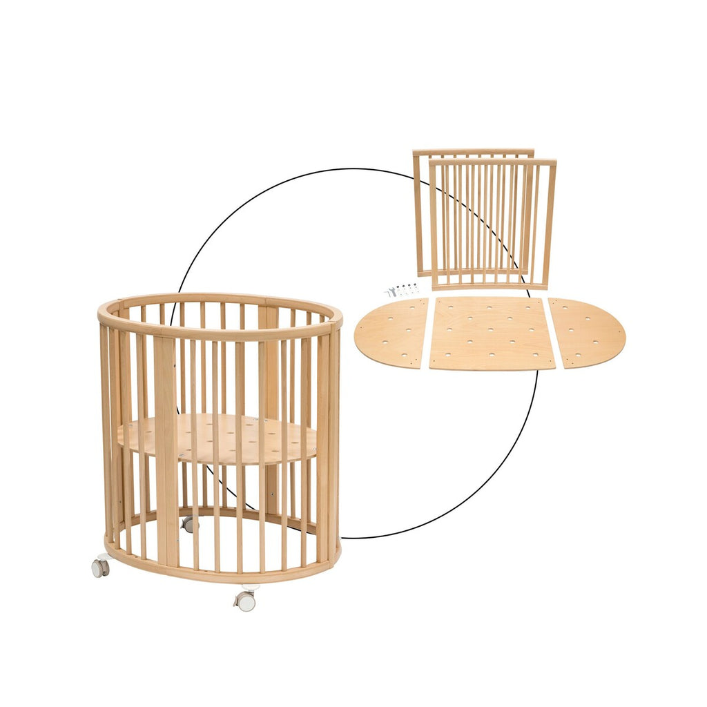 Sleepi Mini med ombyggingssett til sprinkelseng 0-5 år - Stokke
