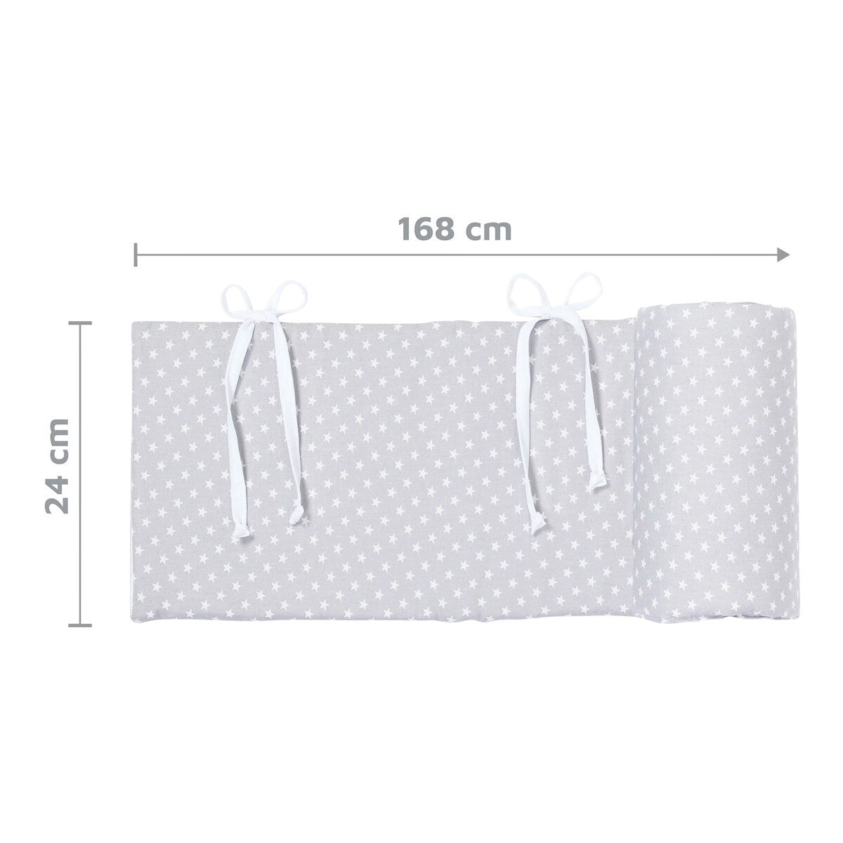 Sengebeskytter i økologisk bomull for bedside-seng 34x180 cm - babybay