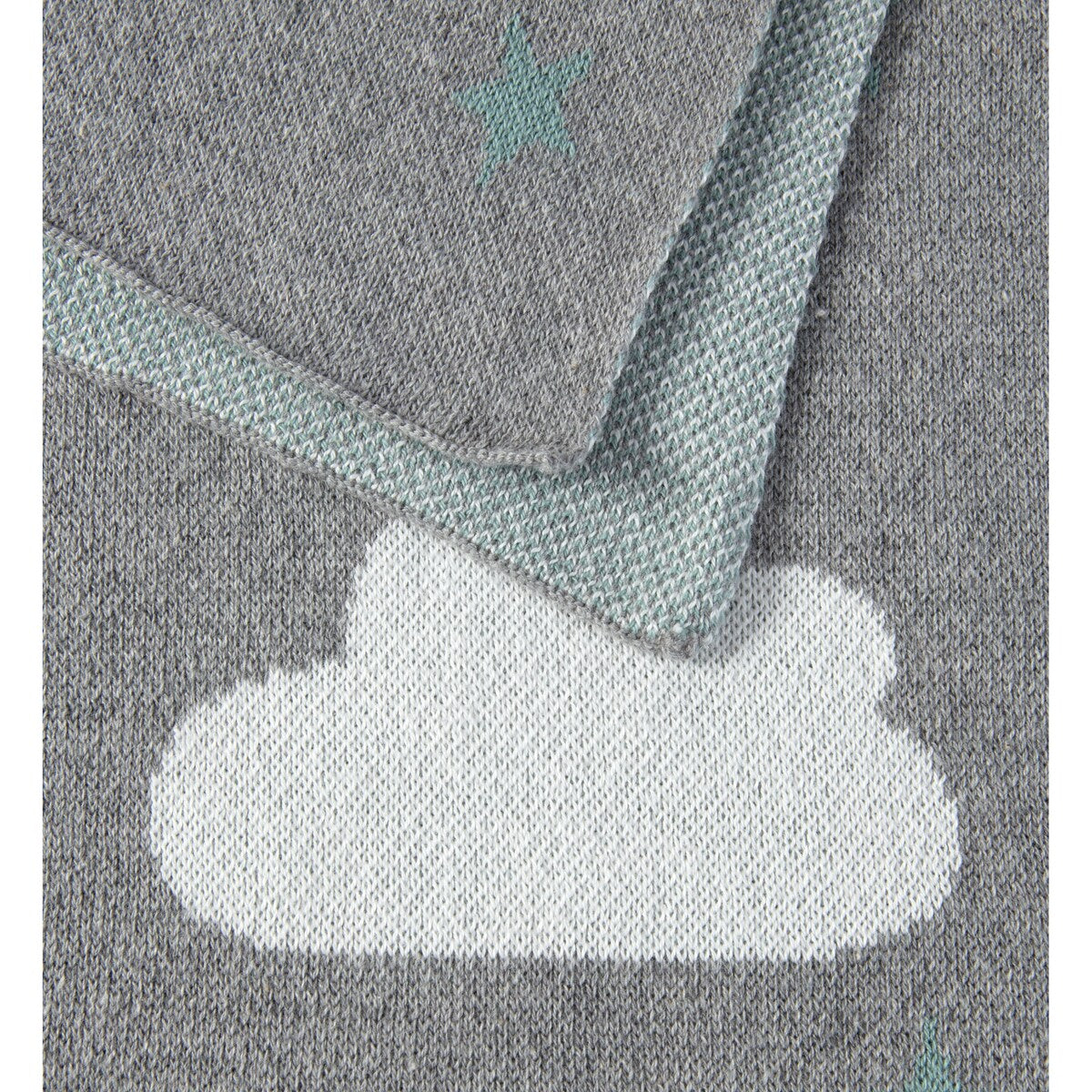 Strikket babyteppe bomull 80x100 cm - BORNINO HOME