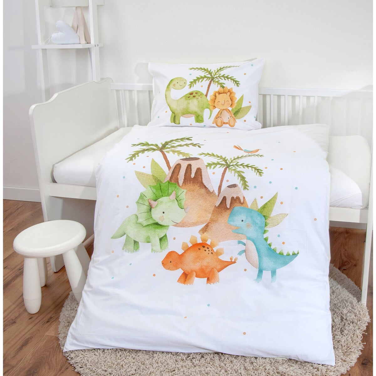 Flanell vendbart sengetøy 40x60 / 100x135 cm bomull - Baby Best