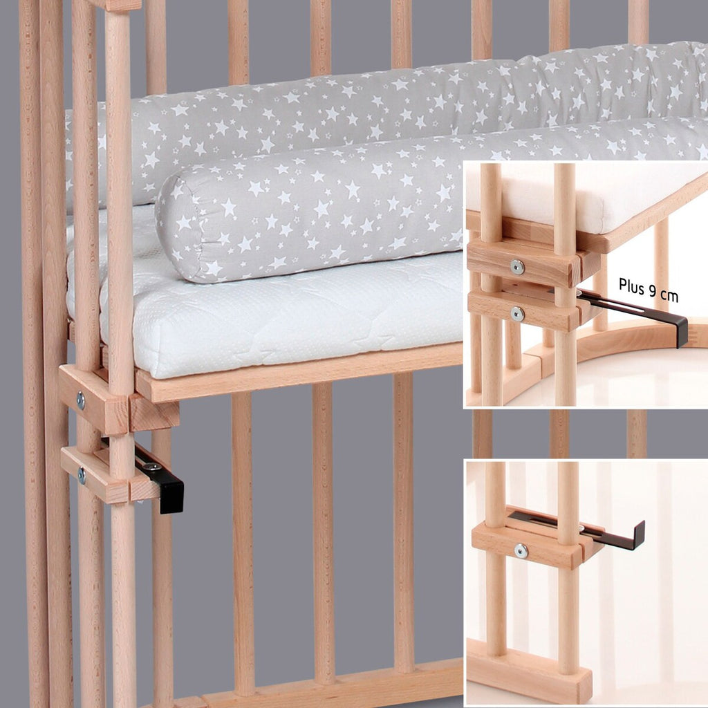 Bedside crib Original 81x43 cm massiv bøk - babybay