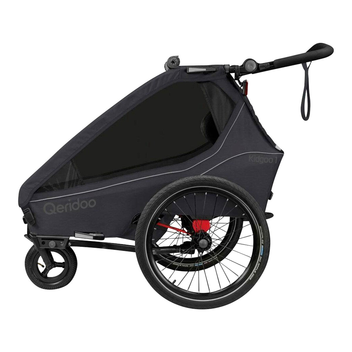 Sykkeltilhenger Kidgoo 1 jogger og buggy, 50 kg, fra 6 mnd - Qeridoo
