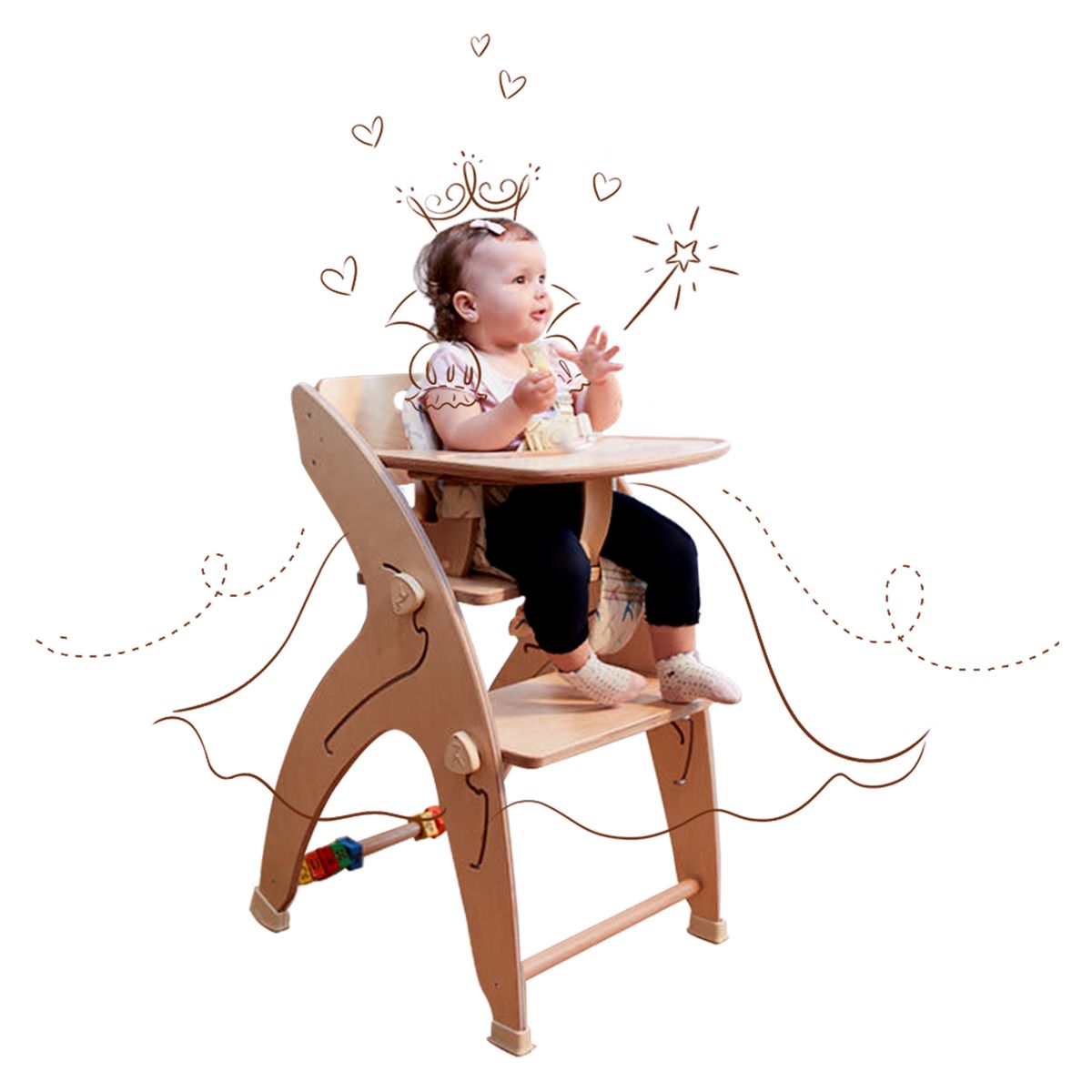 5-punktsbelte for barnestol Quarttolino beige med justerbare stropper
