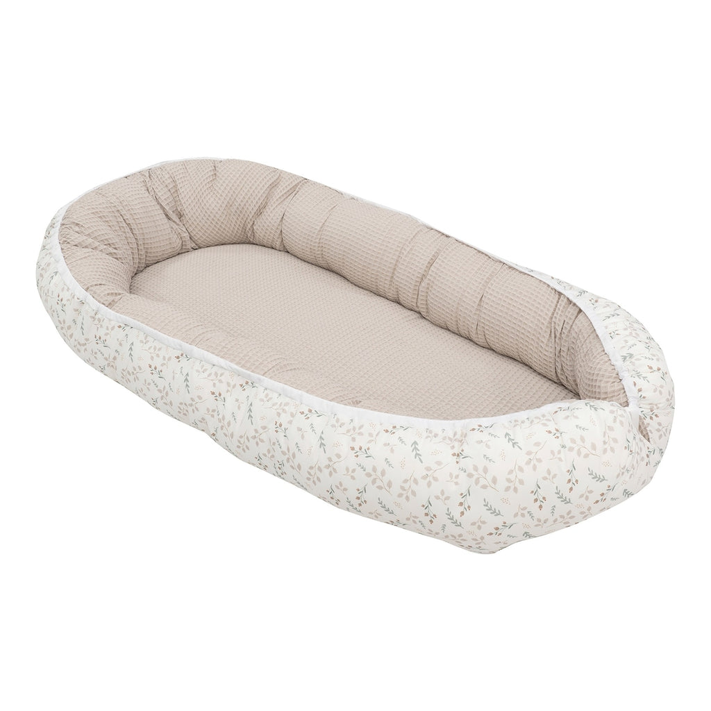 Babynest vaffelpiké vendbart 55x95 cm justerbar størrelse - Ullenboom