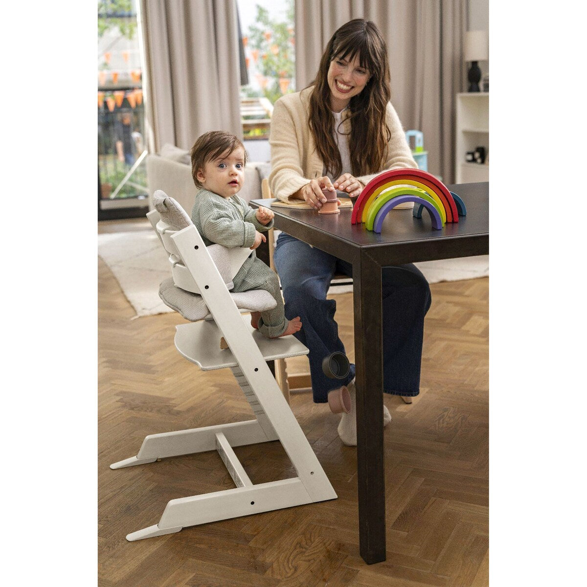 Tripp Trapp trappestol bøk med gravering 78 cm - Stokke