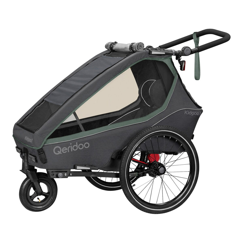 Sykkeltilhenger Kidgoo 1 jogger og buggy, 50 kg, fra 6 mnd - Qeridoo