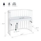 Bedside crib Original 81x43 cm massiv bøk - babybay
