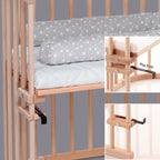 Bedside crib Maxi 89x51 cm massiv bøk - babybay