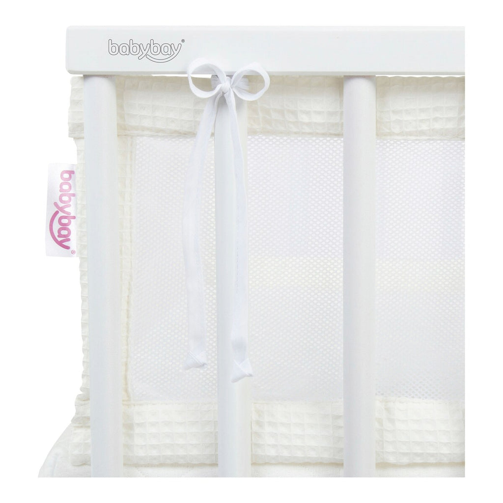 Sengebeskytter mesh-vaffelpiqué 168 x 24 cm bomull - babybay