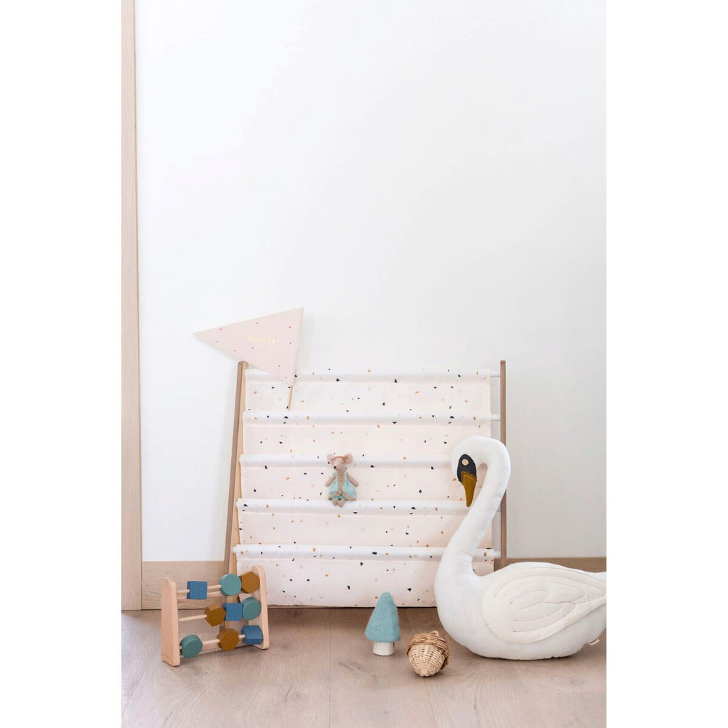 Bokhylle med 4 lommer resirkulert polyester 62x61 cm - 3 sprouts