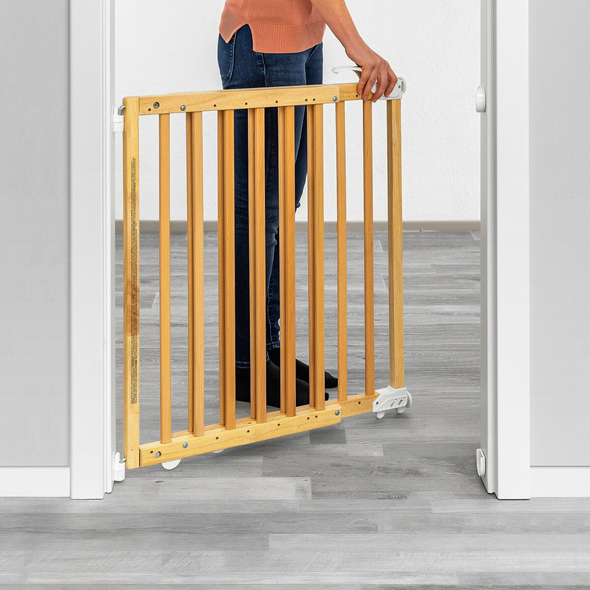 Dør- og trappegrind klemme- og skrumontering 63-106 cm - reer