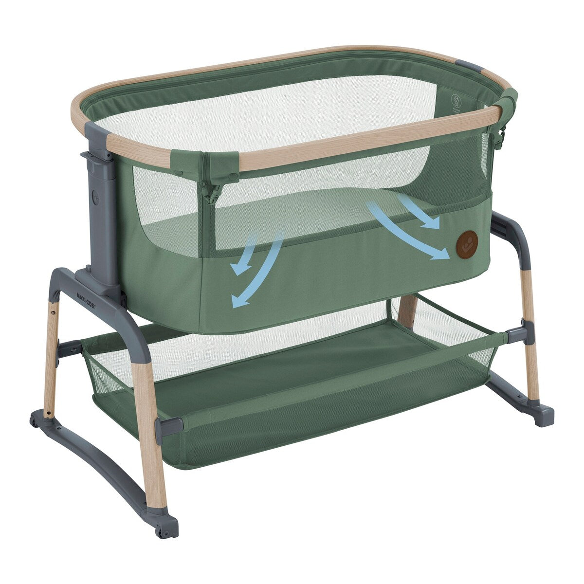 Bedside crib Iora Air med madrass og reiseveske fra fødsel - Maxi-Cosi