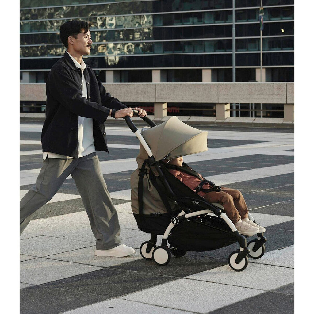 Pakke Tripp Trapp barnestol inkl. YOYO3 stell svart & tekstilsett 6+ taupe - Stokke