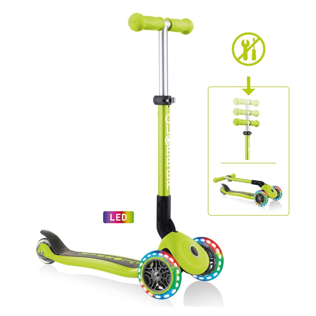 Sparkesykkel Junior med LED-lyshjul fra 24 mnd - Globber