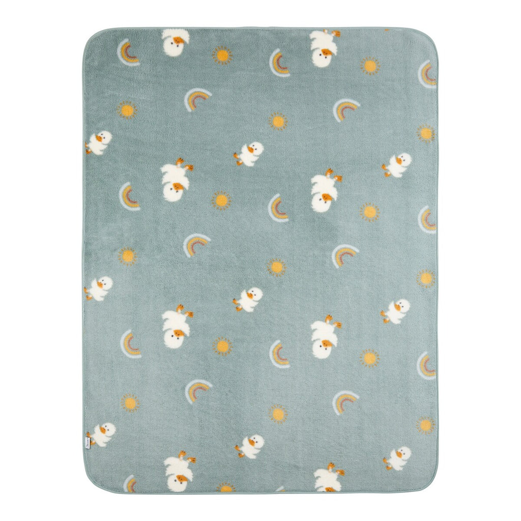 Babyteppe i plysj med andemotiv 75x100 cm - Sterntaler