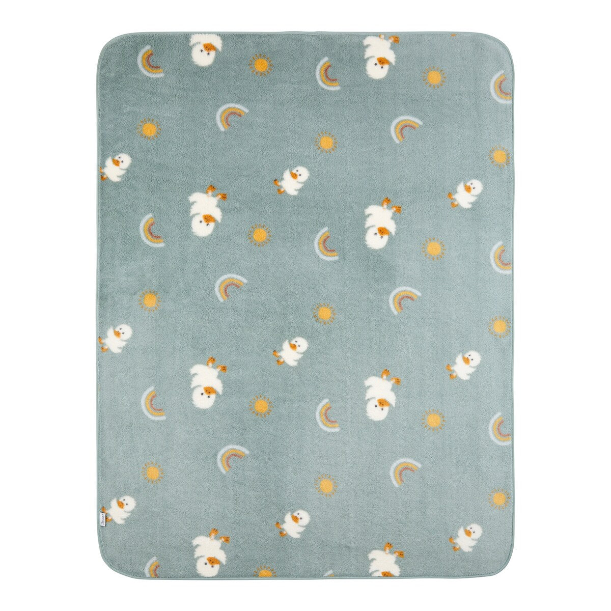 Babyteppe i plysj med andemotiv 75x100 cm - Sterntaler