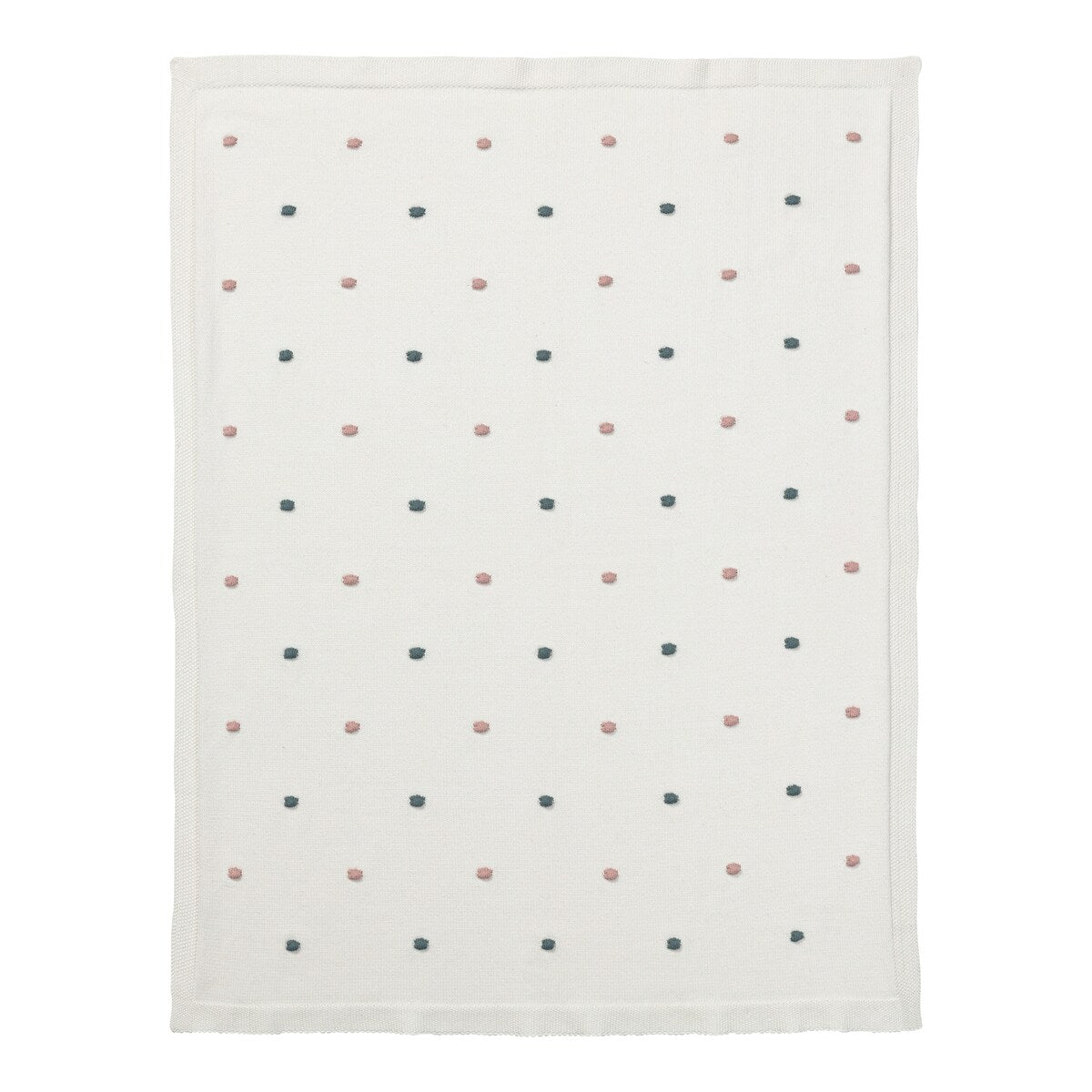 Babyteppe strikk med gritering elefant 80x100 cm bomull - BORNINO HOME
