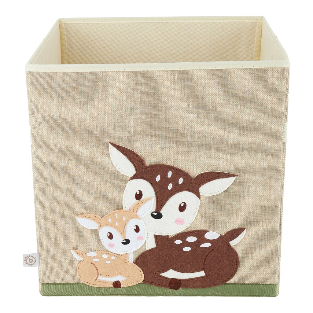 Oppbevaringsboks i polyester 32x32x32 cm med dyremotiv - Bieco