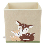 Oppbevaringsboks i polyester 32x32x32 cm med dyremotiv - Bieco