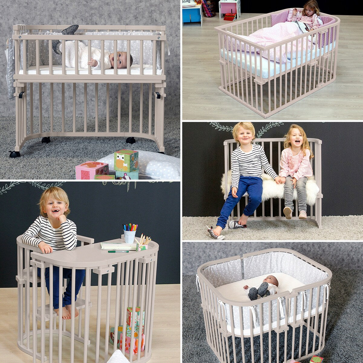 Bedside crib Original 81x43 cm massiv bøk - babybay