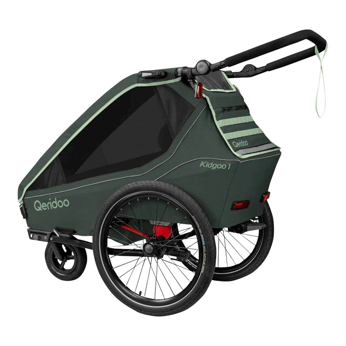 Sykkeltilhenger Kidgoo 1 jogger og buggy, 50 kg, fra 6 mnd - Qeridoo