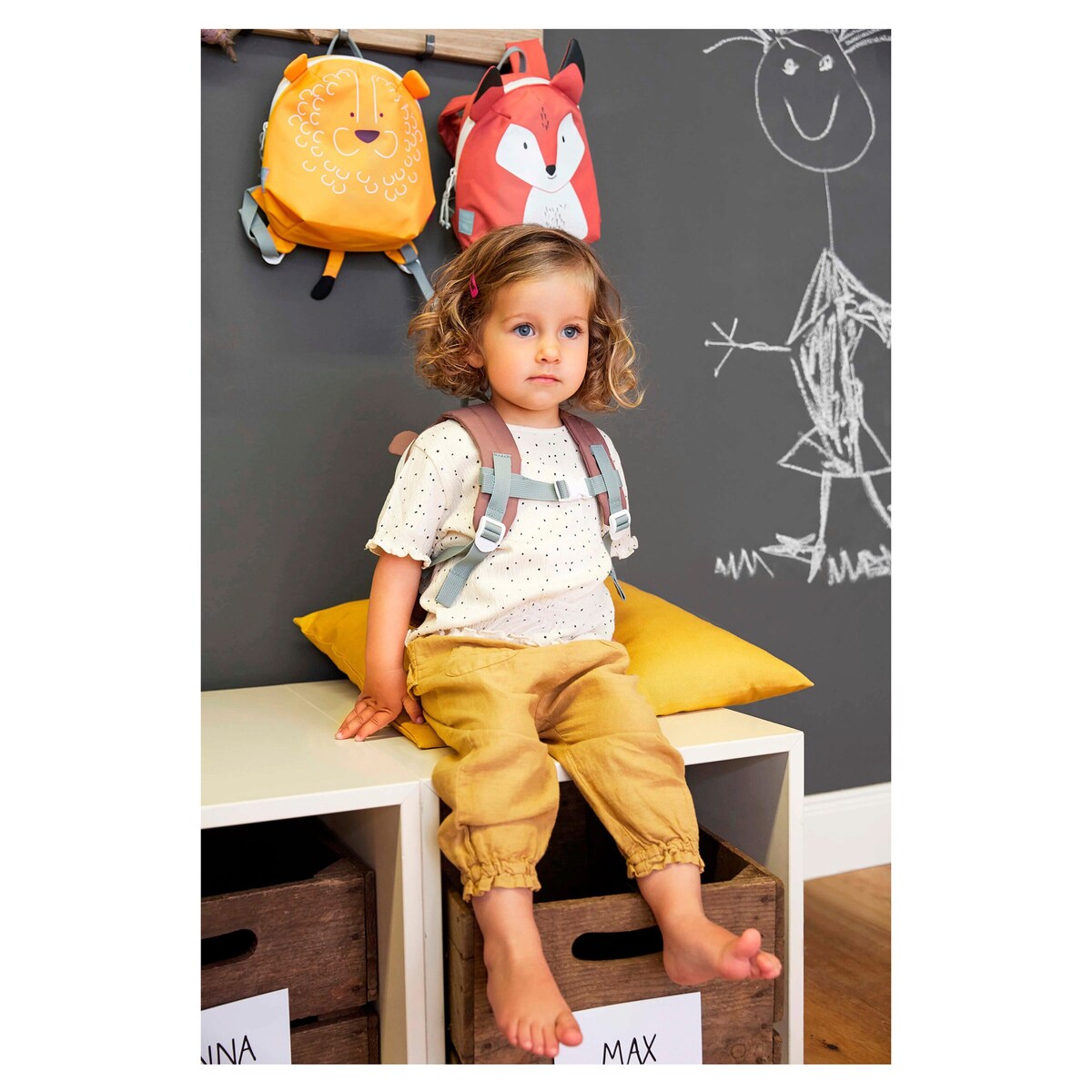 Barnehagesekk Tiny Backpack About Friends 3,5 l fra 2 år - Lässig