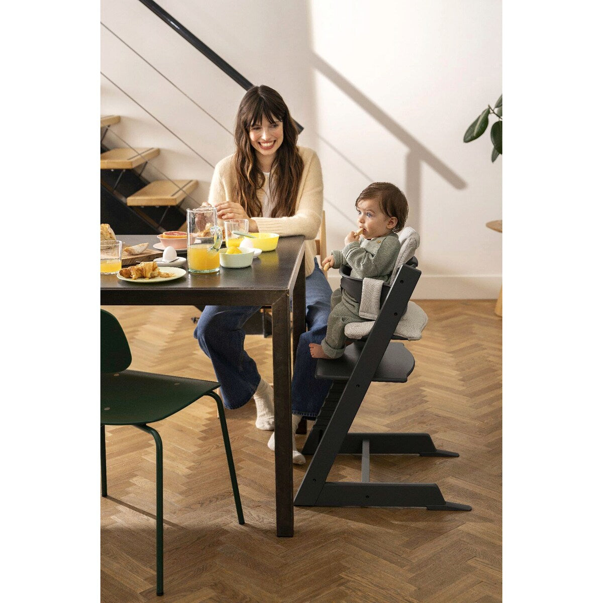Tripp Trapp trappestol bøk med gravering 78 cm - Stokke