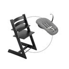 Tripp Trapp pakke i eik med Newborn Set Deep Grey - Stokke