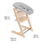 Trappestol Tripp Trapp med Newborn sett 79 cm bøk - Stokke